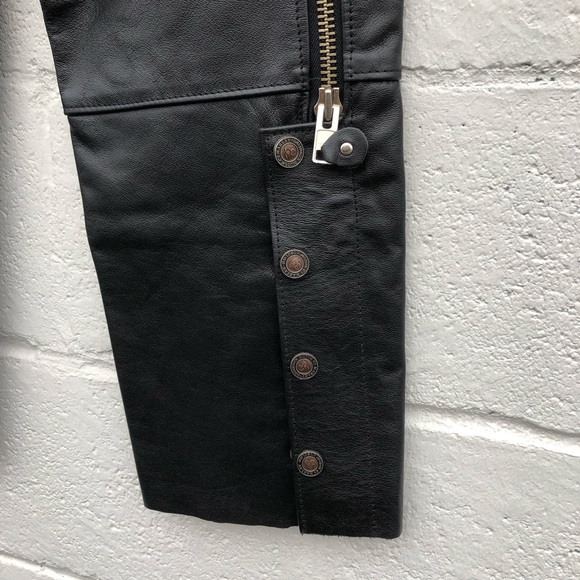 Harley Davidson New with Tags Black Leather Chaps size XS - Picture 13 of 15